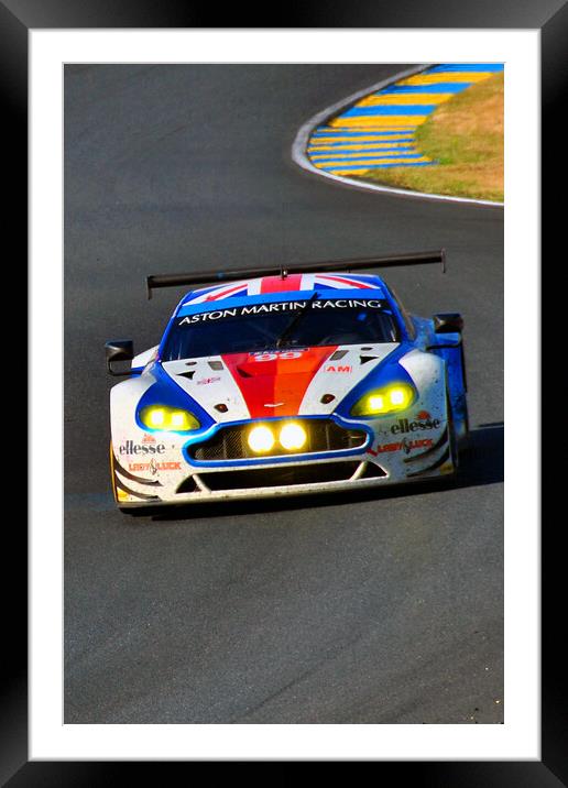 Aston Martin Vantage Sports Car Framed Mounted Print by Andy Evans Photos