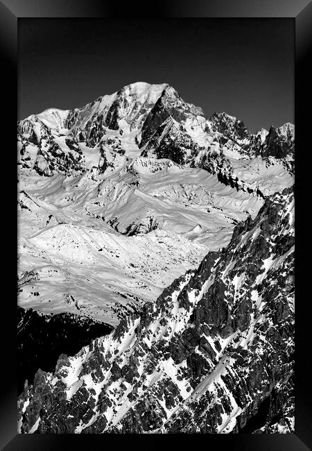 Mont Blanc Meribel French Alps France Framed Print by Andy Evans Photos