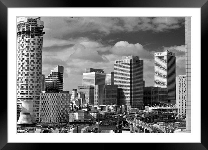 Canary Wharf London Docklands England UK Framed Mounted Print by Andy Evans Photos