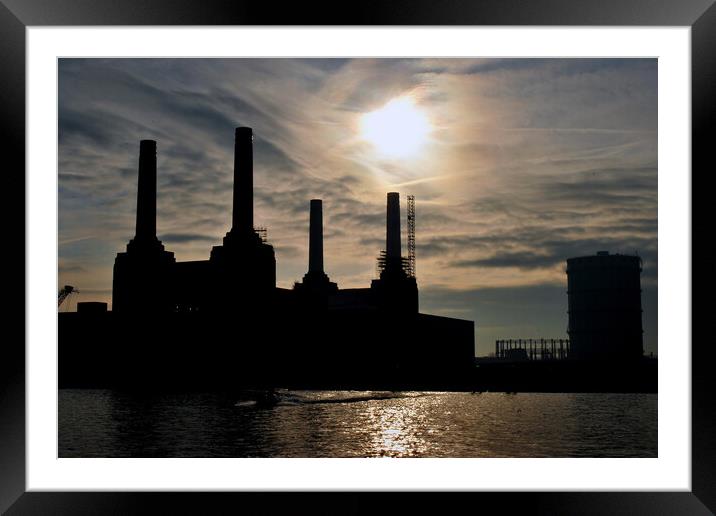 Battersea Power Station River Thames London Framed Mounted Print by Andy Evans Photos