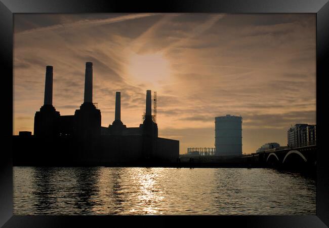 Iconic Silhouette of Battersea Power Station Framed Print by Andy Evans Photos