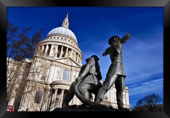 St Paul's Cathedral London England UK Framed Print by Andy Evans Photos