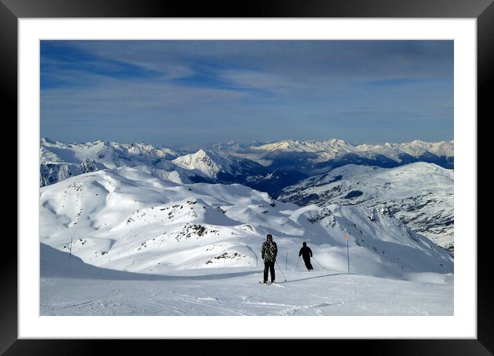 Les Menuires Three Valleys French Alps France Framed Mounted Print by Andy Evans Photos