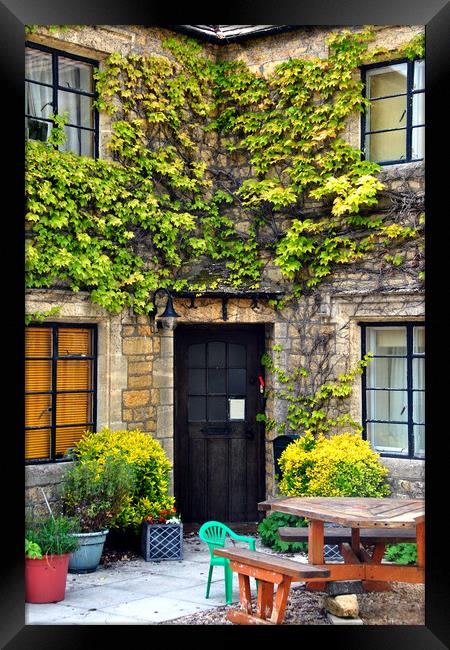 Cotswolds Cottage Bourton on the Water UK Framed Print by Andy Evans Photos
