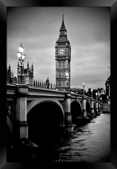 Big Ben Queen Elizabeth Tower Westminster Bridge Framed Print by Andy Evans Photos