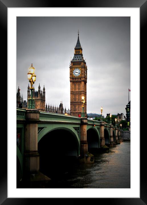 Big Ben Queen Elizabeth Tower Westminster Bridge Framed Mounted Print by Andy Evans Photos