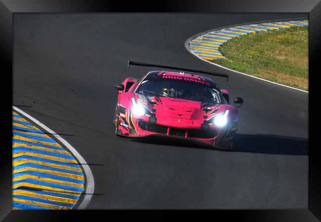 Ferrari 488 GTE EVO Sports Motor Car Framed Print by Andy Evans Photos