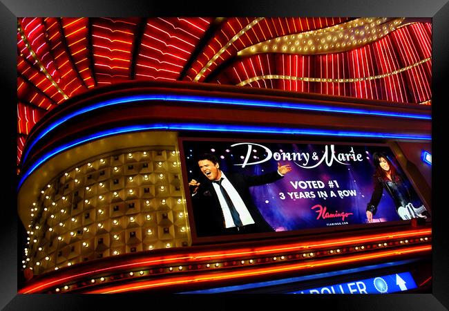 Donny And Marie Osmond Flamingo Hotel Las Vegas Framed Print by Andy Evans Photos