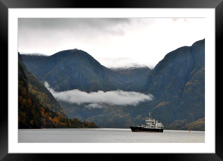 Vestland Explorer Aurlandsfjord Flam Norway Framed Mounted Print by Andy Evans Photos