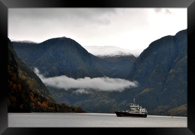 Vestland Explorer Aurlandsfjord Flam Norway Framed Print by Andy Evans Photos