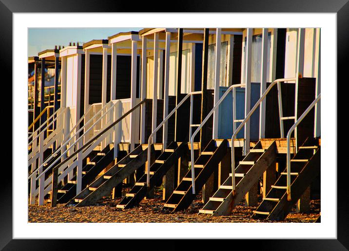 Thorpe Bay Beach Huts England Essex UK Framed Mounted Print by Andy Evans Photos