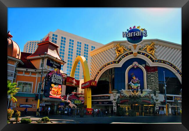 Harrahs Resort Hotel Las Vegas America Framed Print by Andy Evans Photos