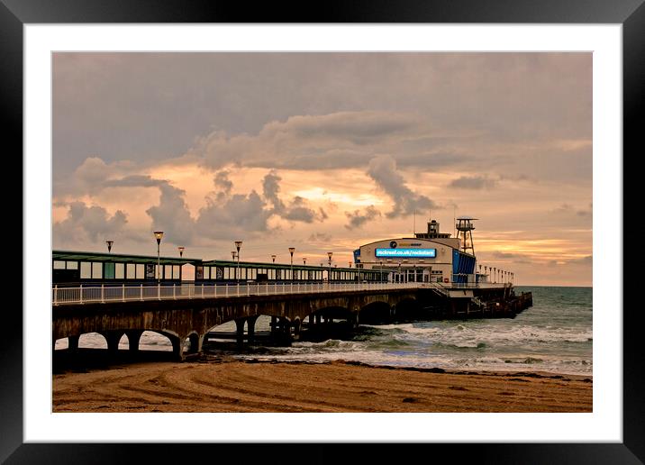 Bournemouth's Iconic Pier: A Seaside Snapshot Framed Mounted Print by Andy Evans Photos