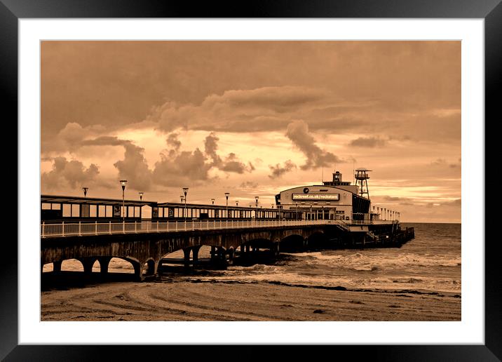 Bournemouth's Timeless Pier: A Captivating View Framed Mounted Print by Andy Evans Photos