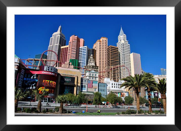 Unveiling Las Vegas' Iconic American Splendour Framed Mounted Print by Andy Evans Photos