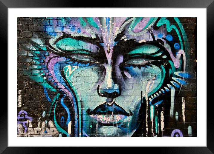 Vibrant Graffiti Mosaic, Digbeth, Birmingham Framed Mounted Print by Andy Evans Photos