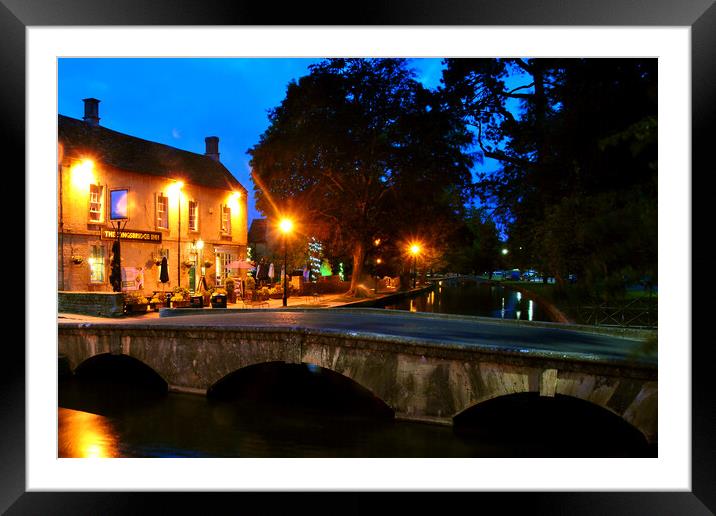 Enchanting Kingsbridge Inn: Cotswold's Tranquil Oa Framed Mounted Print by Andy Evans Photos