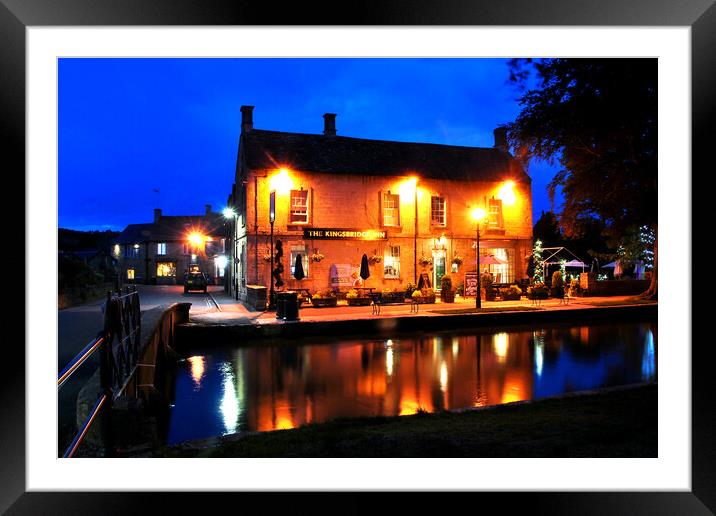 Kingsbridge Inn: Cotswolds' Tranquil Evening Framed Mounted Print by Andy Evans Photos