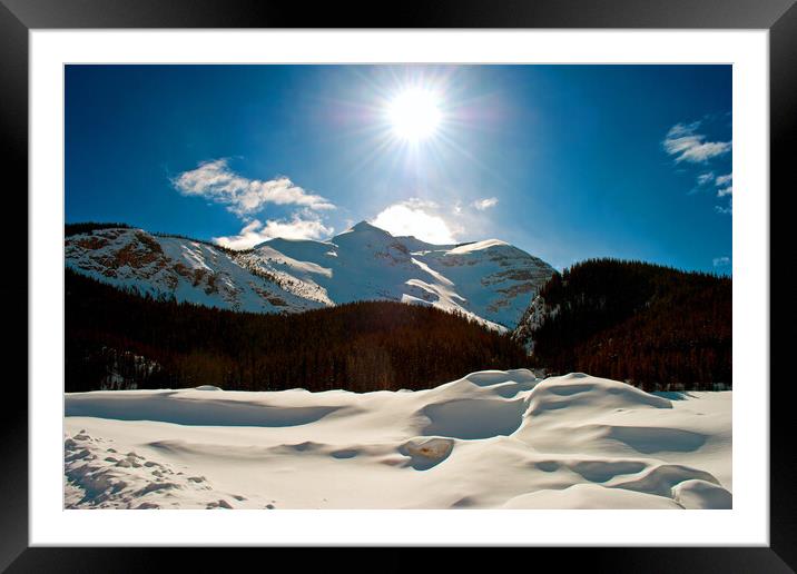 Frost-Kissed Peaks: Canada's Icefields Parkway Framed Mounted Print by Andy Evans Photos