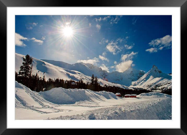 Quintessential Canadian Winter Panorama Framed Mounted Print by Andy Evans Photos