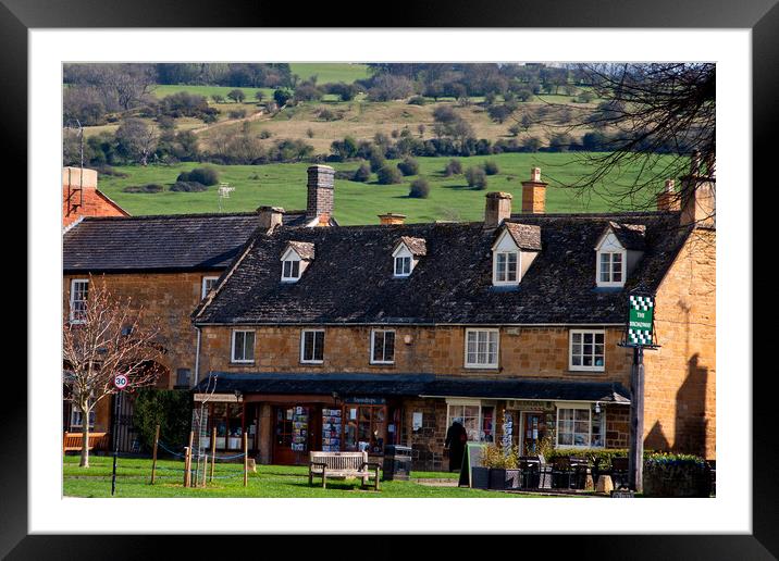 Quintessential English Charm: Broadway Cotswolds Framed Mounted Print by Andy Evans Photos