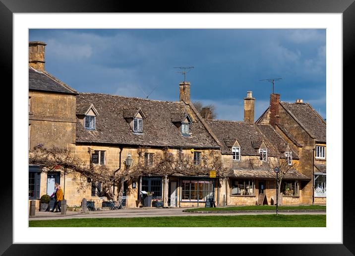 Quintessential English Charm: Broadway Cotswolds Framed Mounted Print by Andy Evans Photos