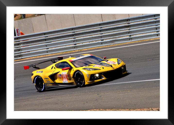 Chevrolet Corvette C8 R Sports Car Framed Mounted Print by Andy Evans Photos