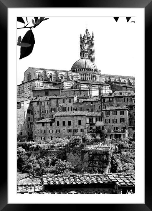 Siena Skyline Cityscape Tuscany Italy Framed Mounted Print by Andy Evans Photos