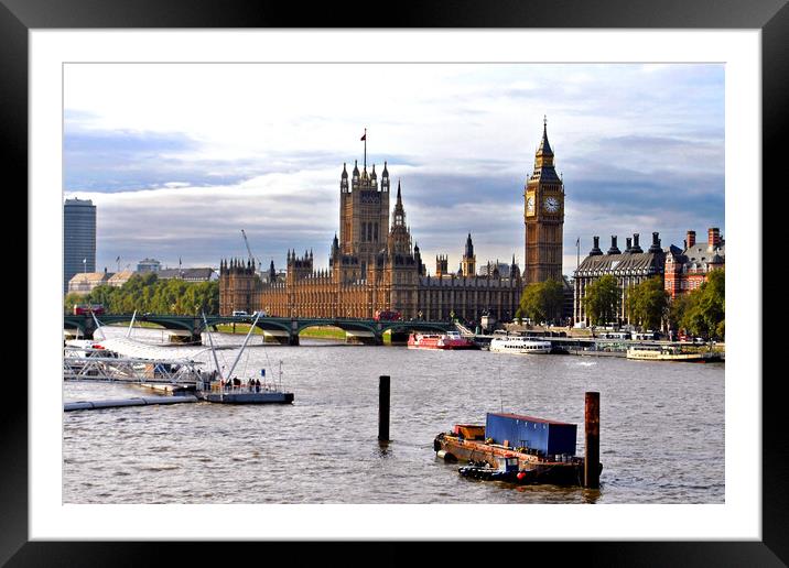 Big Ben Houses of Parliament Westminster Bridge London Framed Mounted Print by Andy Evans Photos