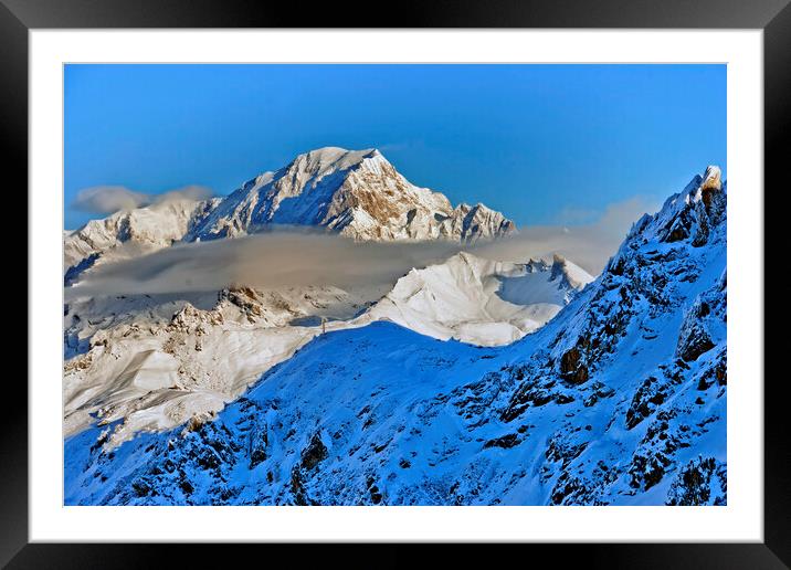 Mont Blanc Les Arcs French Alps France Framed Mounted Print by Andy Evans Photos