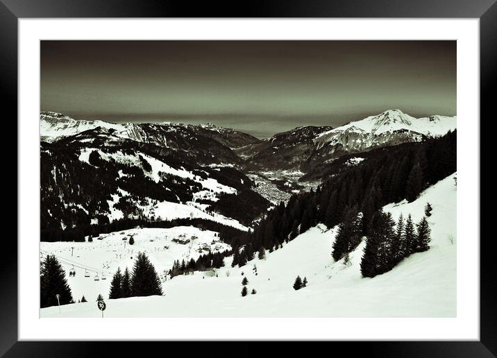 Morzine Lets Gets Portes Du Soleil French Alps France Framed Mounted Print by Andy Evans Photos