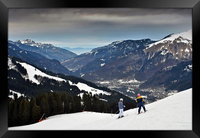 Morzine Lets Gets Portes Du Soleil French Alps France Framed Print by Andy Evans Photos