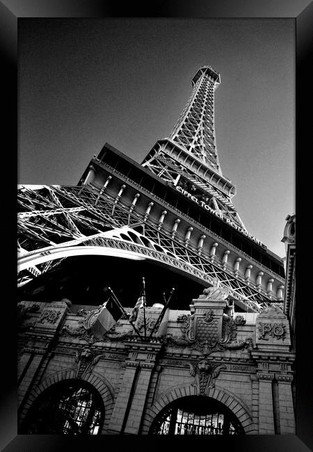 Eiffel Tower Paris Hotel Las Vegas America Framed Print by Andy Evans Photos