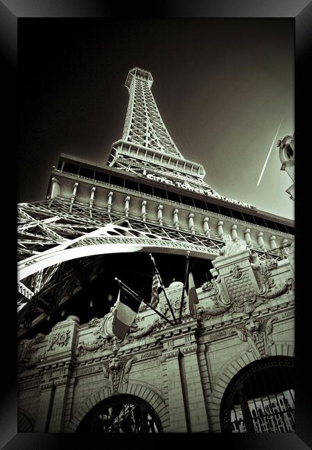 Eiffel Tower Paris Hotel Las Vegas America Framed Print by Andy Evans Photos