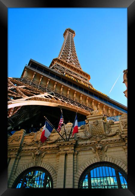 Eiffel Tower Paris Hotel Las Vegas America Framed Print by Andy Evans Photos