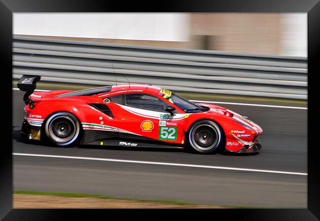 Ferrari 488 GTE EVO Sports Motor Car Framed Print by Andy Evans Photos