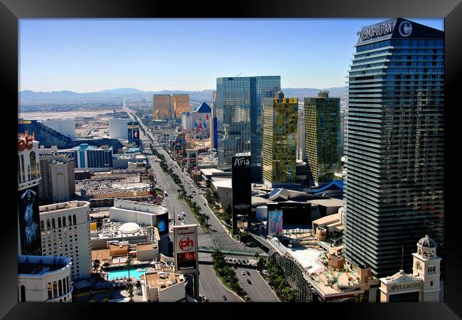 Las Vegas Strip Skyline Cityscape America USA Framed Print by Andy Evans Photos