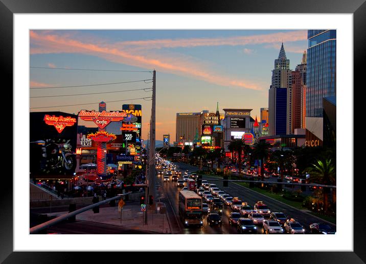 Las Vegas Strip Skyline Cityscape America USA Framed Mounted Print by Andy Evans Photos