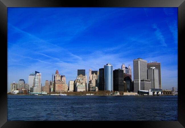 New York City Skyline United States Of America Framed Print by Andy Evans Photos