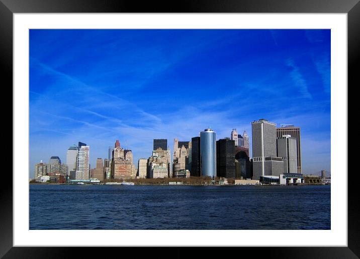 New York City Skyline United States Of America Framed Mounted Print by Andy Evans Photos