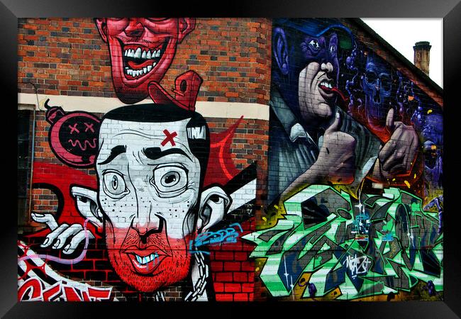 Street Art Graffiti Digbeth Birmingham UK Framed Print by Andy Evans Photos
