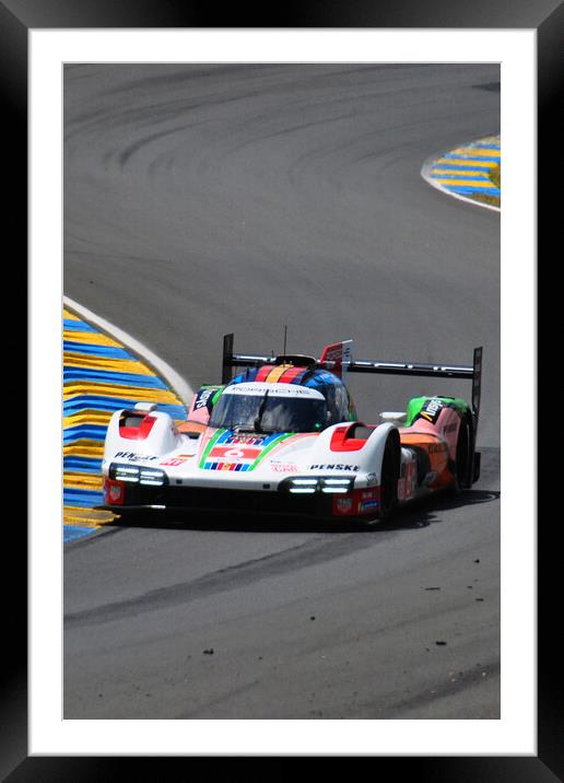 Porsche 963 Sports Motor Car Framed Mounted Print by Andy Evans Photos