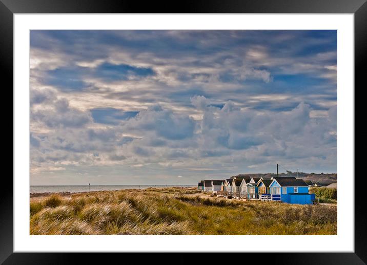 Hengistbury Head beach huts Dorset Framed Mounted Print by Andy Evans Photos