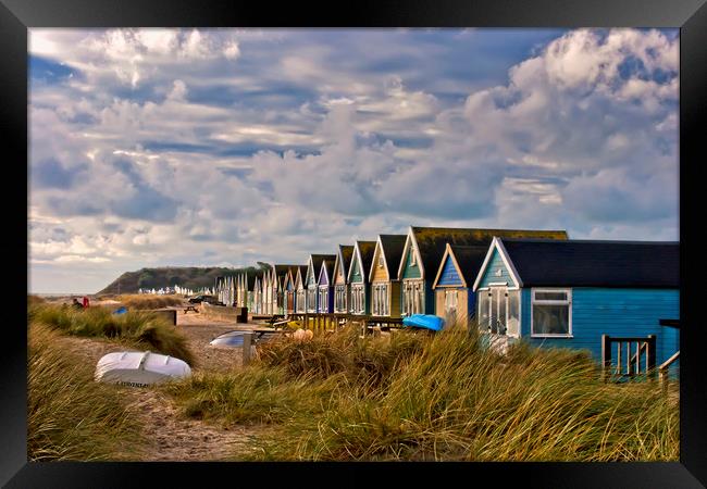 Beach huts Hengistbury Head Dorset Framed Print by Andy Evans Photos