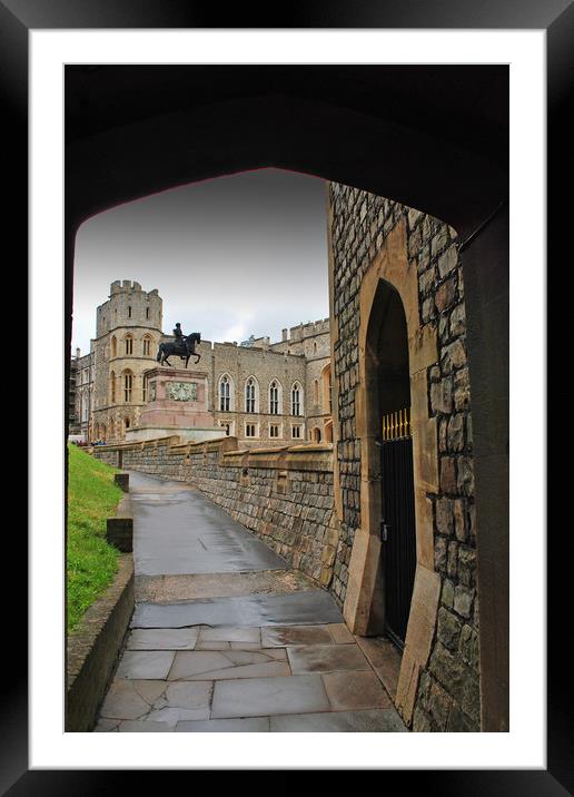 Windsor Castle home to the Queen Berkshire Framed Mounted Print by Andy Evans Photos
