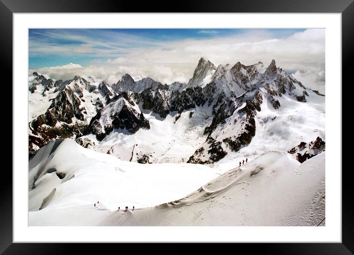 Chamonix Mont Blanc Massif France Framed Mounted Print by Andy Evans Photos