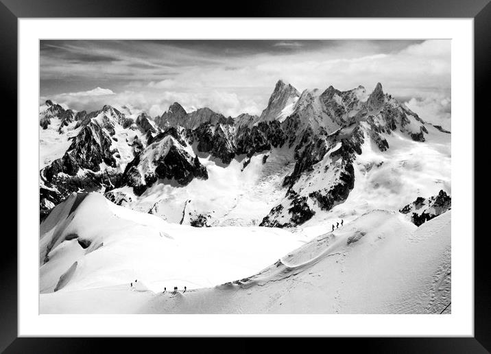 Chamonix Mont Blanc Massif France Framed Mounted Print by Andy Evans Photos