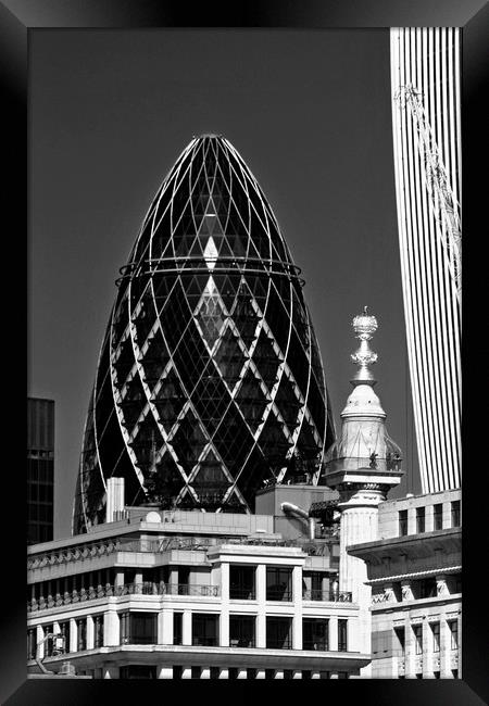 30 St Mary Axe The Gherkin London Framed Print by Andy Evans Photos