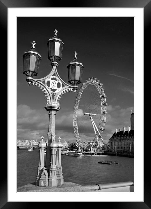 The London Eye Millennium Wheel Framed Mounted Print by Andy Evans Photos