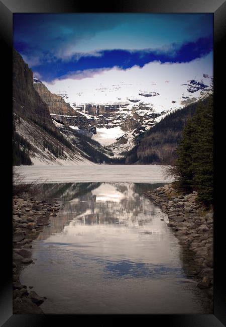 Lake Louise Victoria Glacier Canada Framed Print by Andy Evans Photos